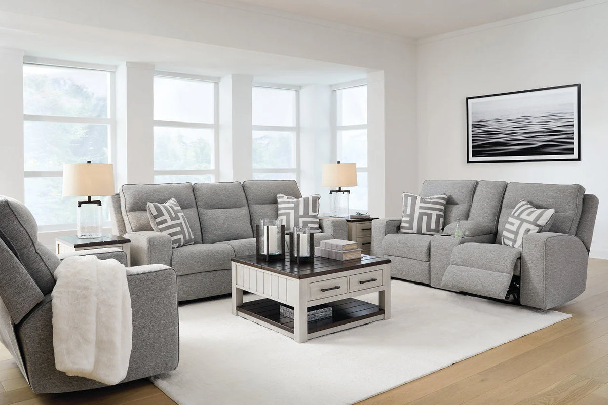 Biscoe Pewter 3-Piece Power Reclining Set or Seats
