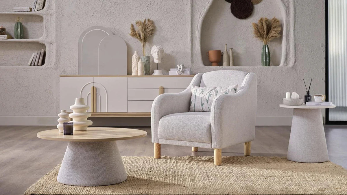 Boheems Cream Sofa & Loveseat