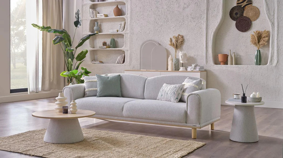 Boheems Cream Sofa & Loveseat