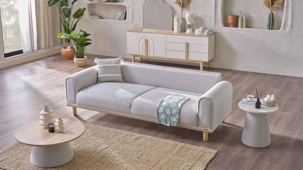 Boheems Cream Sofa & Loveseat