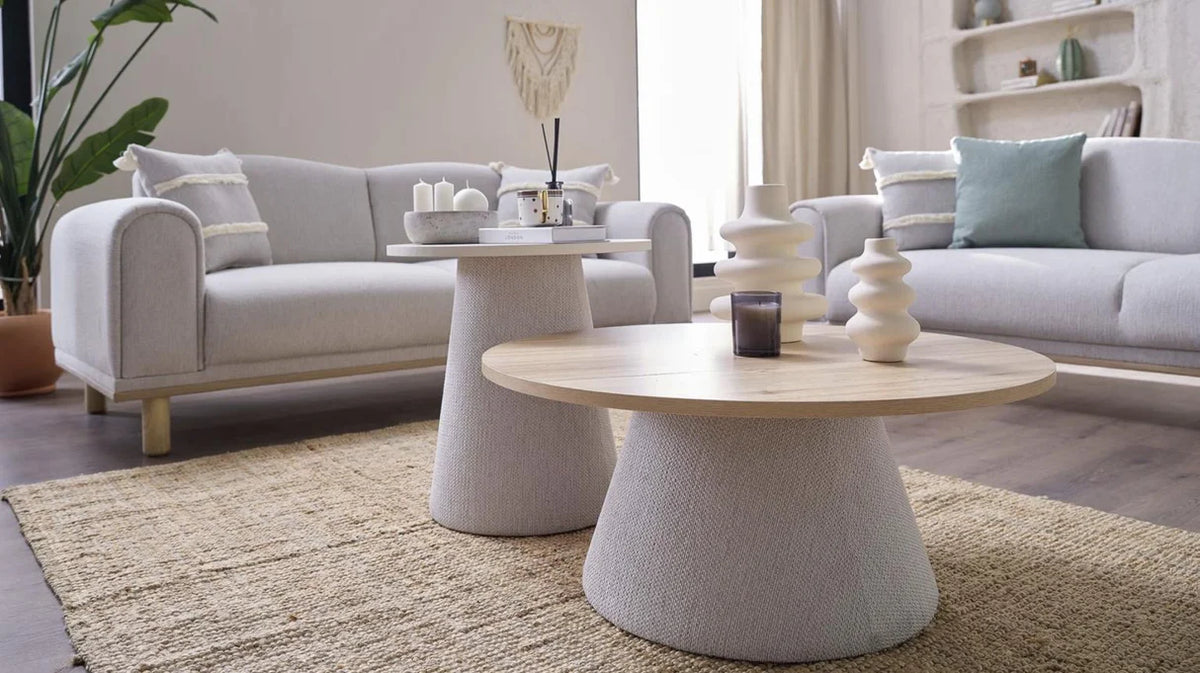 Boheems Cream Sofa & Loveseat