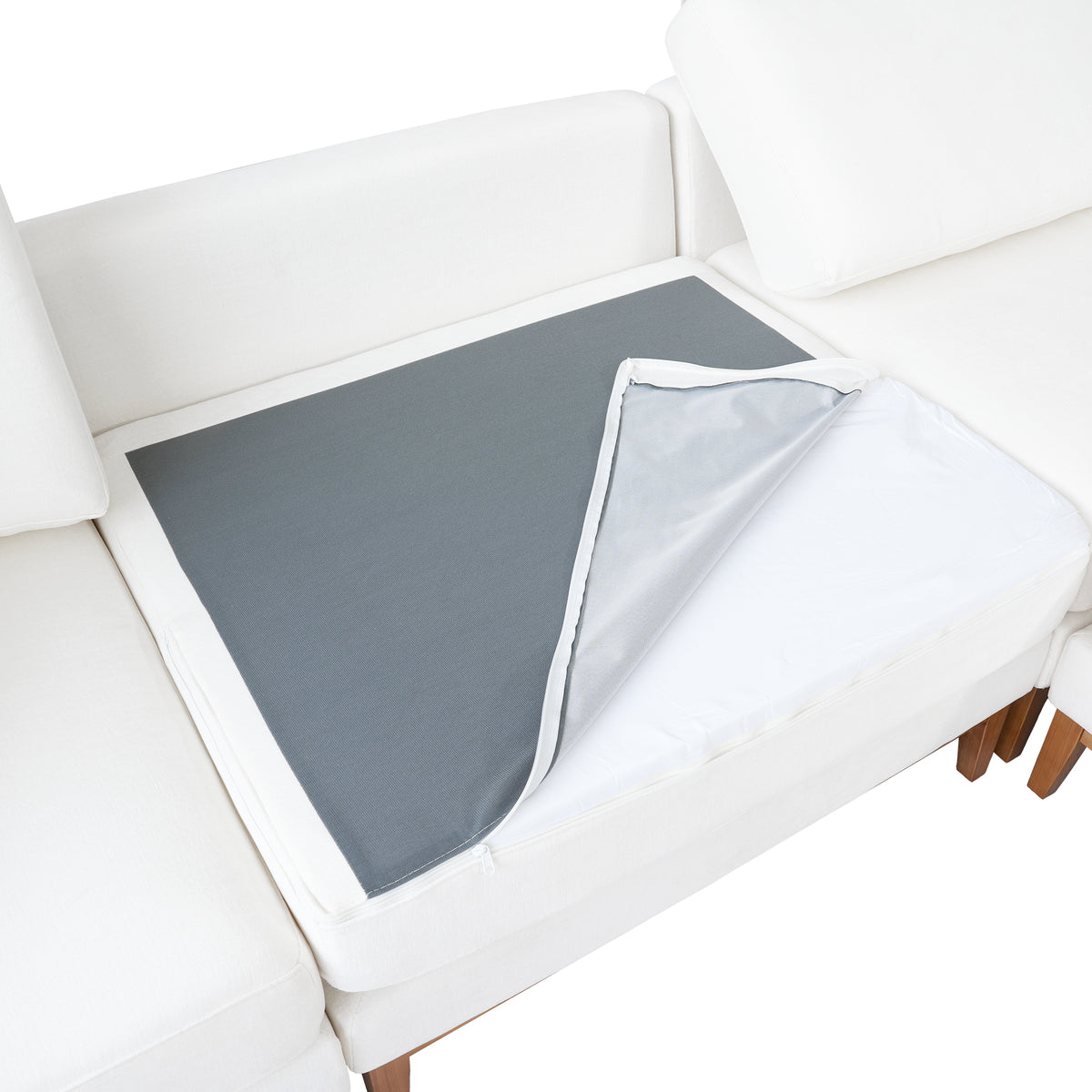 Modern Linen-Look L-Shaped Sectional