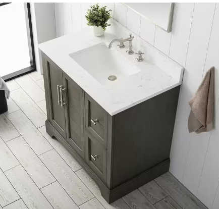 Chambery 36 in. Bathroom Vanity with Engineered Marble Top