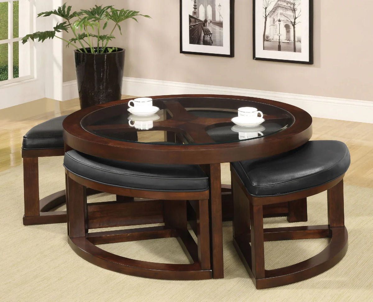 Juego de comedor Dary negro/marrón de altura de mostrador