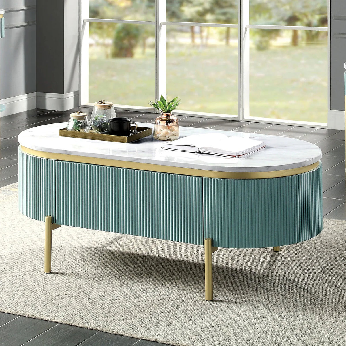 Koblenz Teal Coffee Table