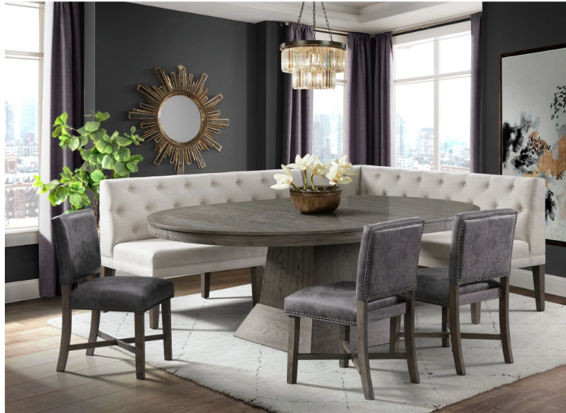 Collins Weathered Gray Dining Table & Seating Options