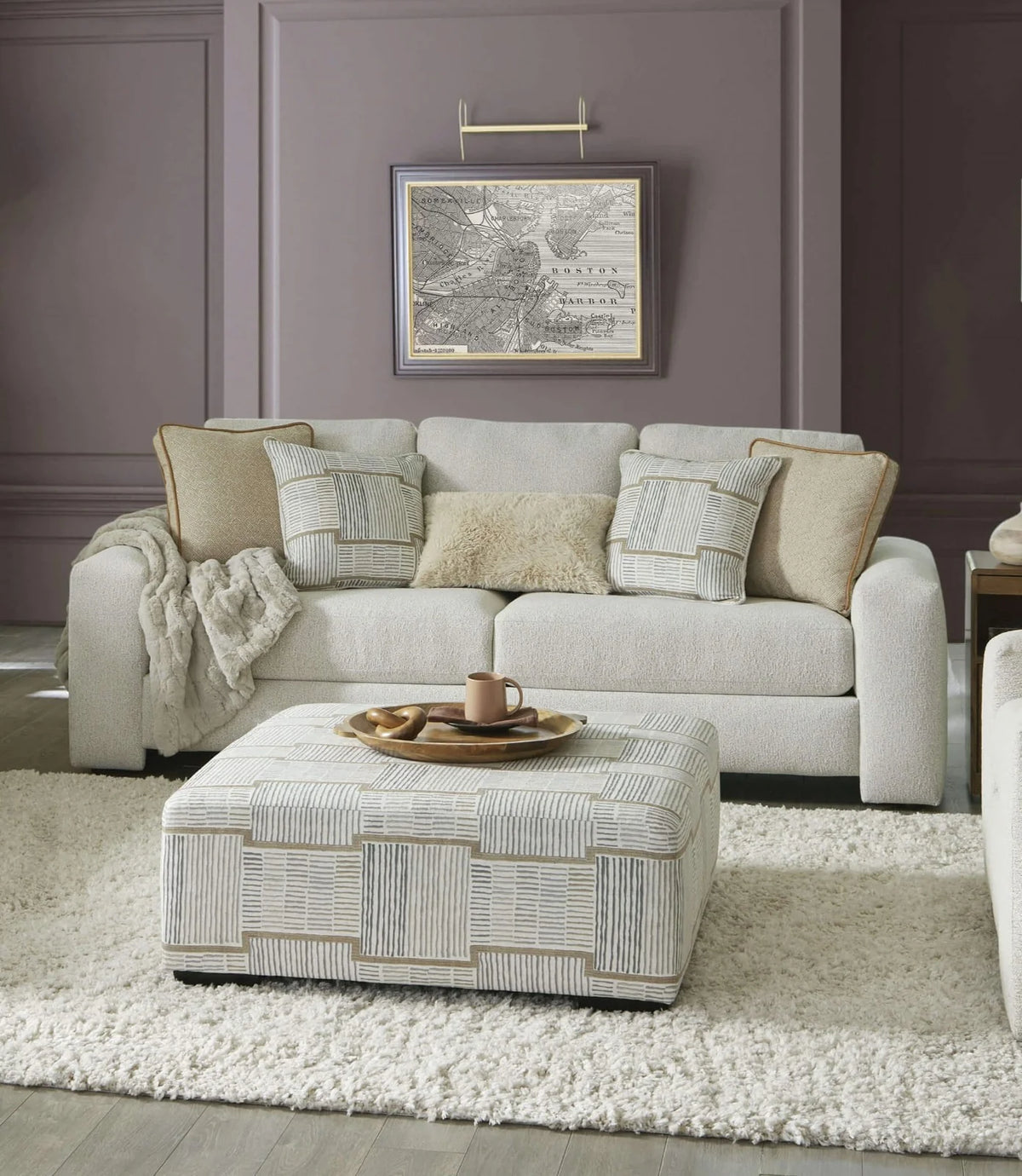 Cochrane Beige Sofa, Loveseat or Ottoman