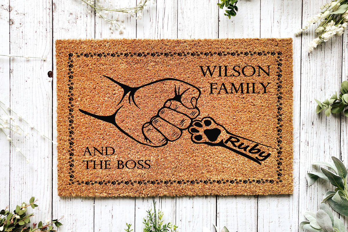 Custom Dog Family Name Doormat