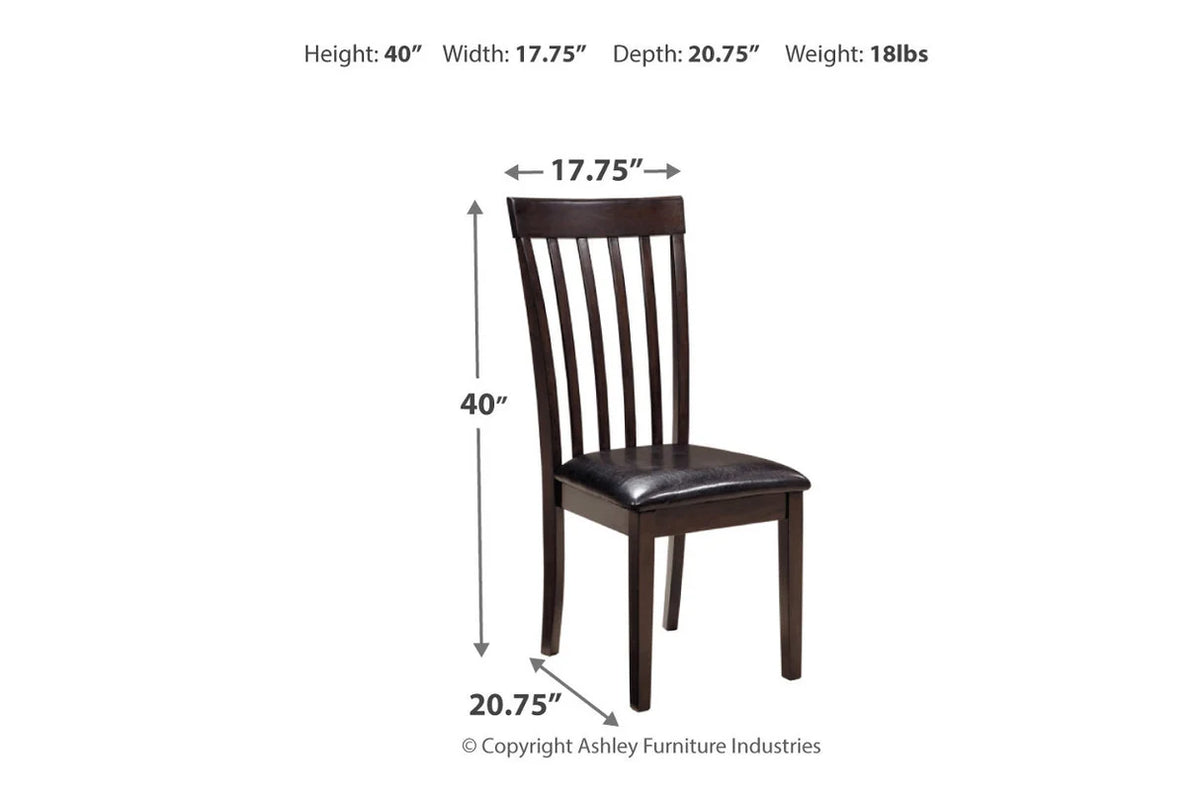 Hammis Dark Brown Dining Side Chairs, Set of 2