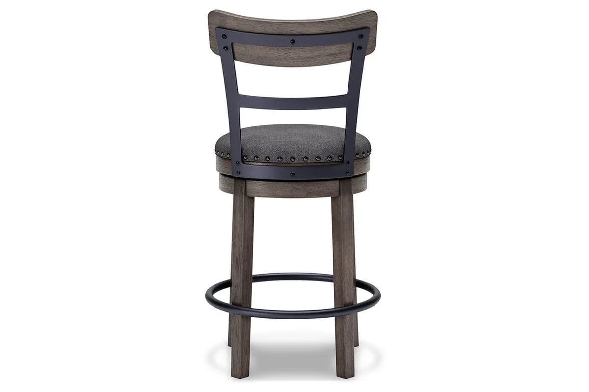 Caitbrook Gray Swivel Counter Height Barstool