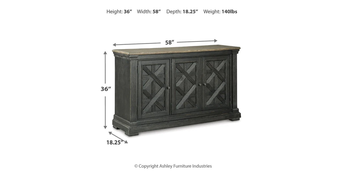 Tyler Creek Black & Gray Dining Server