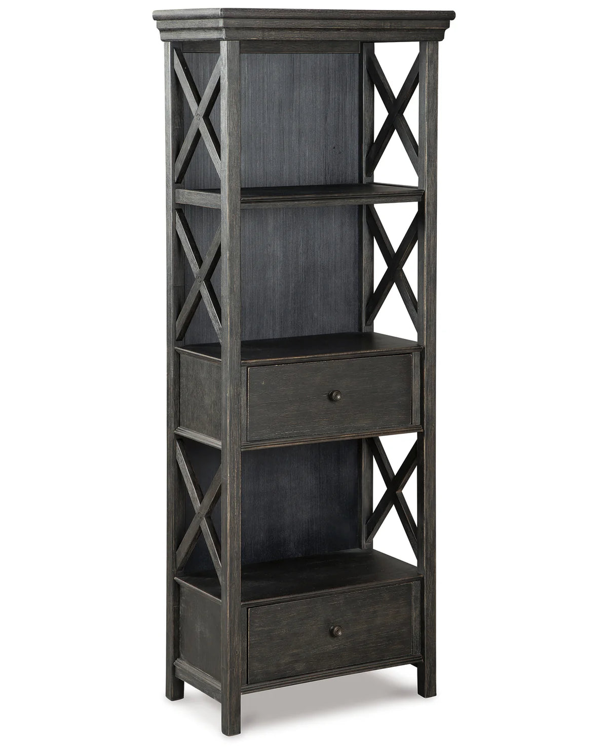 Tyler Creek Black/Gray Display Cabinet