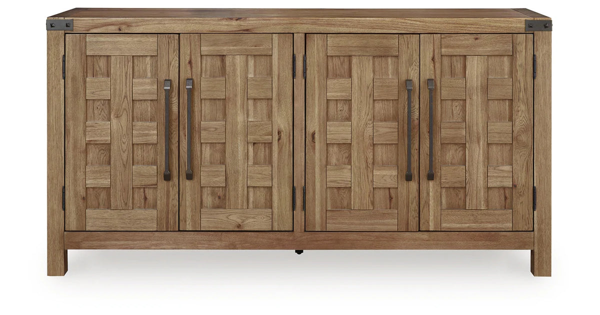 Ridgester Light Brown Dining Server