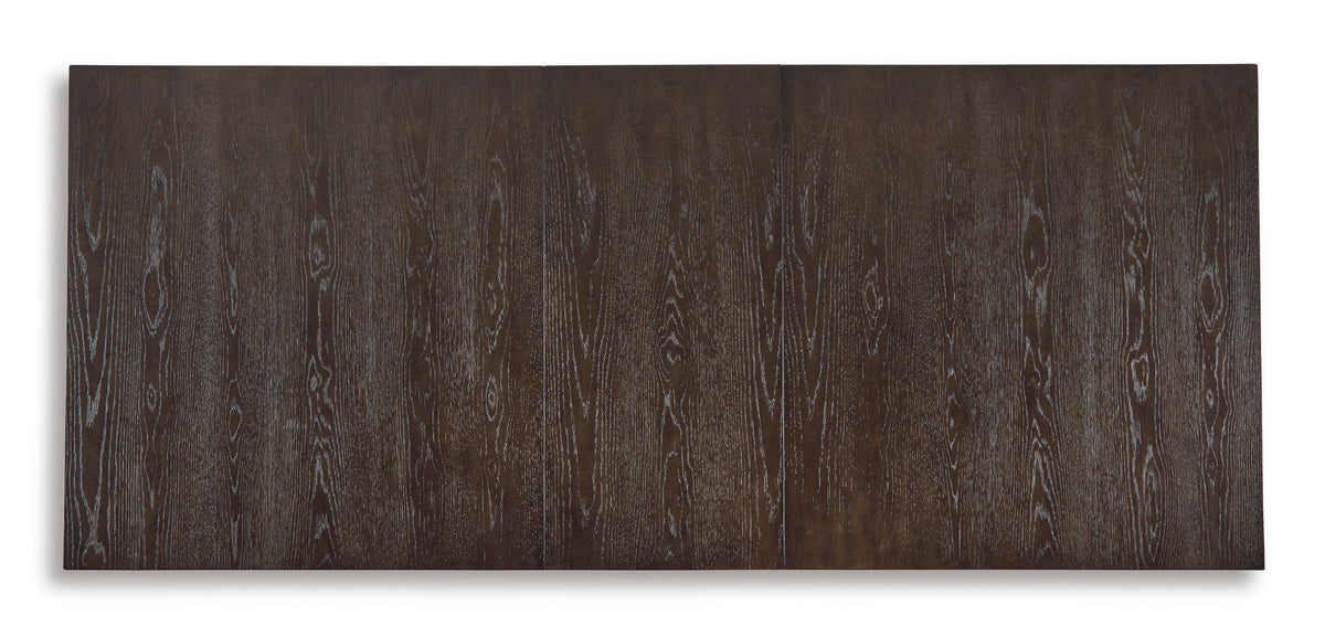 Juego de comedor extensible Burkhaus marrón oscuro