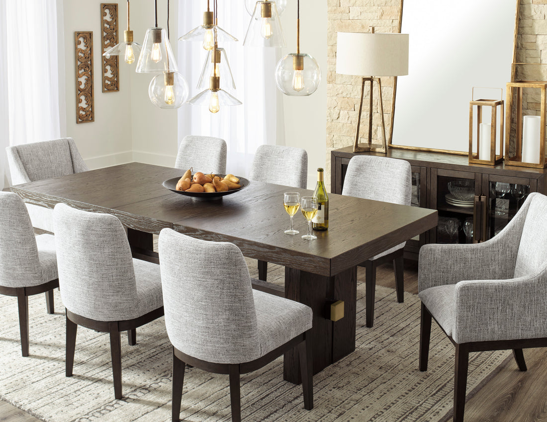Burkhaus Dark Brown Extendable Dining Set