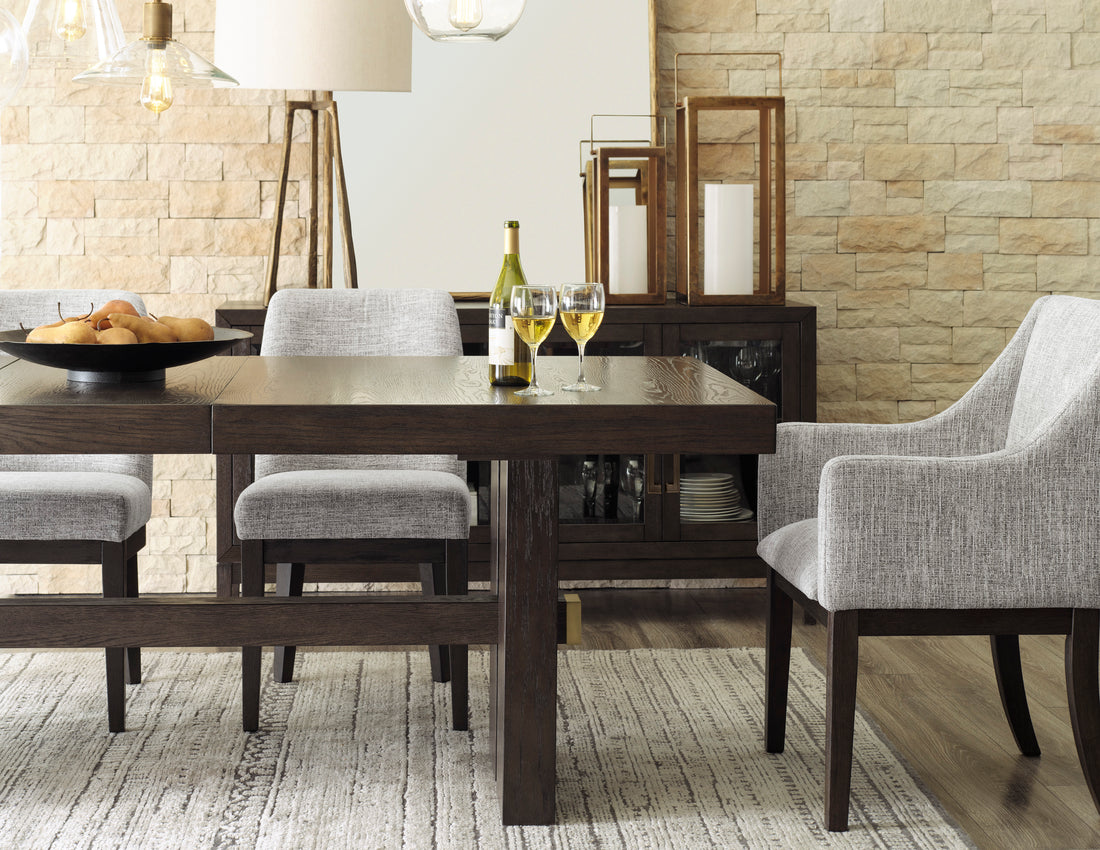 Burkhaus Dark Brown Extendable Dining Set
