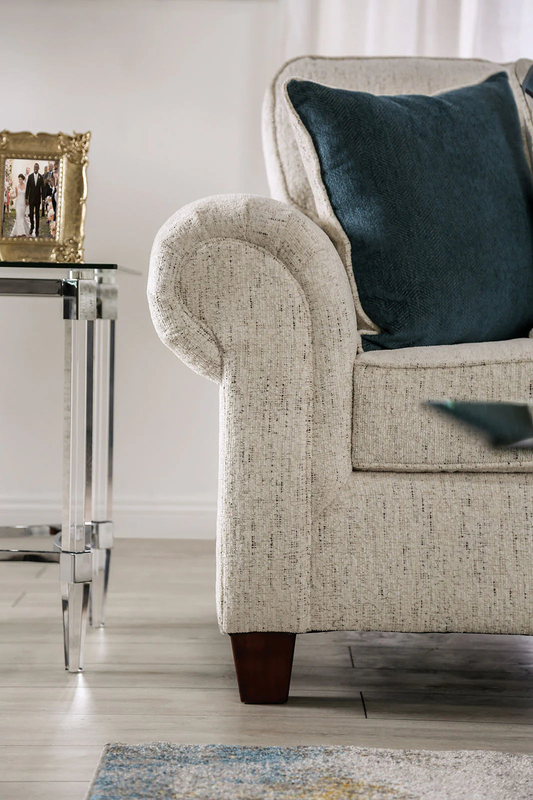 Delgada Beige Sofa or Loveseat