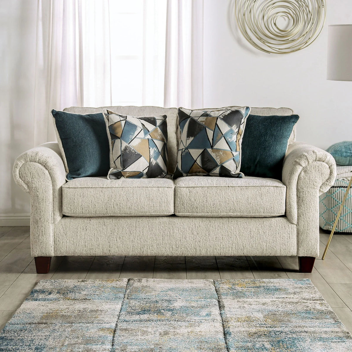 Delgada Beige Sofa or Loveseat