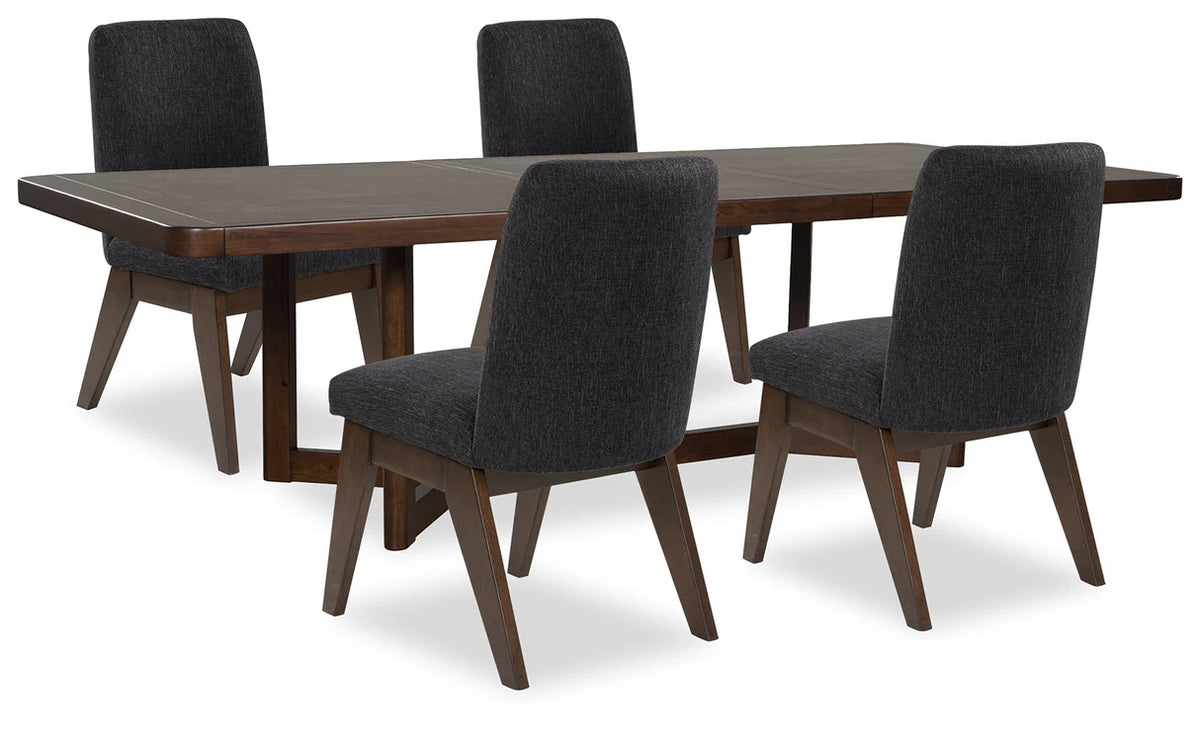 Dilenno Dark Brown Extendable Dining Set