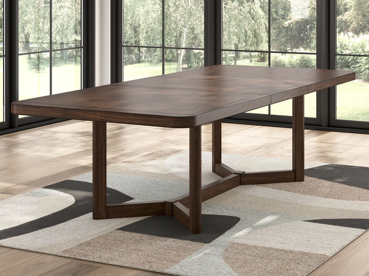 Dilenno Dark Brown Extendable Dining Set
