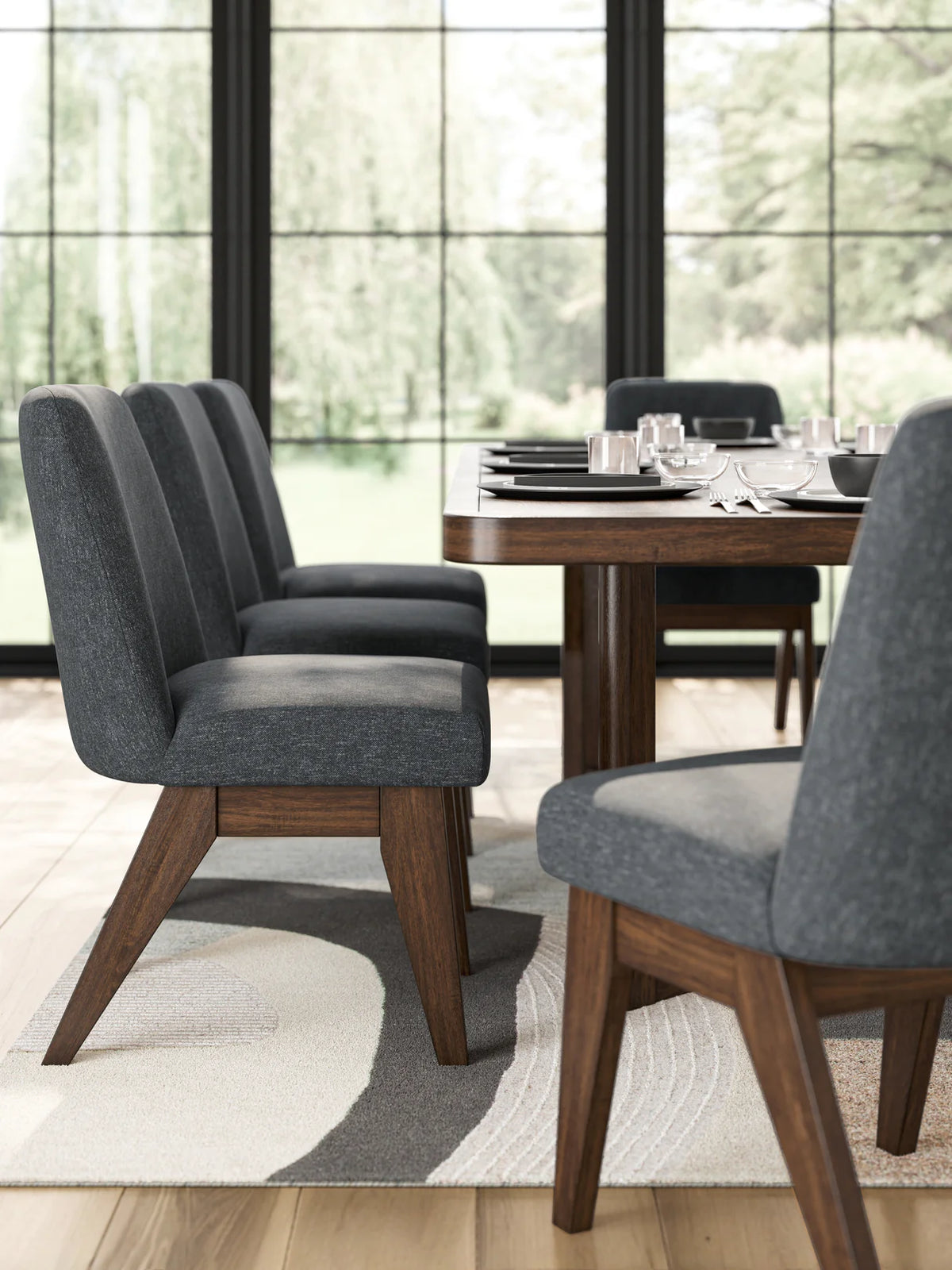 Dilenno Dark Brown Extendable Dining Set