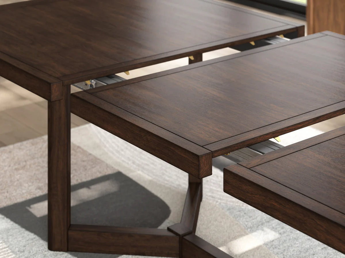 Dilenno Dark Brown Extendable Dining Set