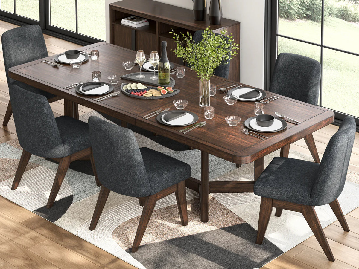 Dilenno Dark Brown Extendable Dining Set