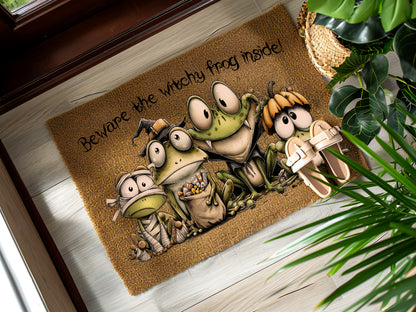 Felpudo Familiar de Ranas Brujas
