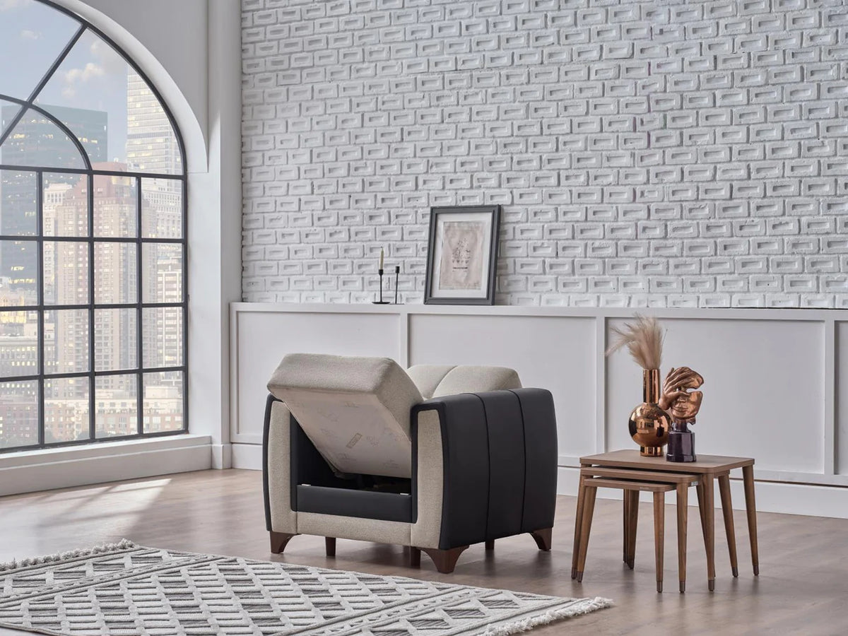 Dublin Boss Cream Living Room Set
