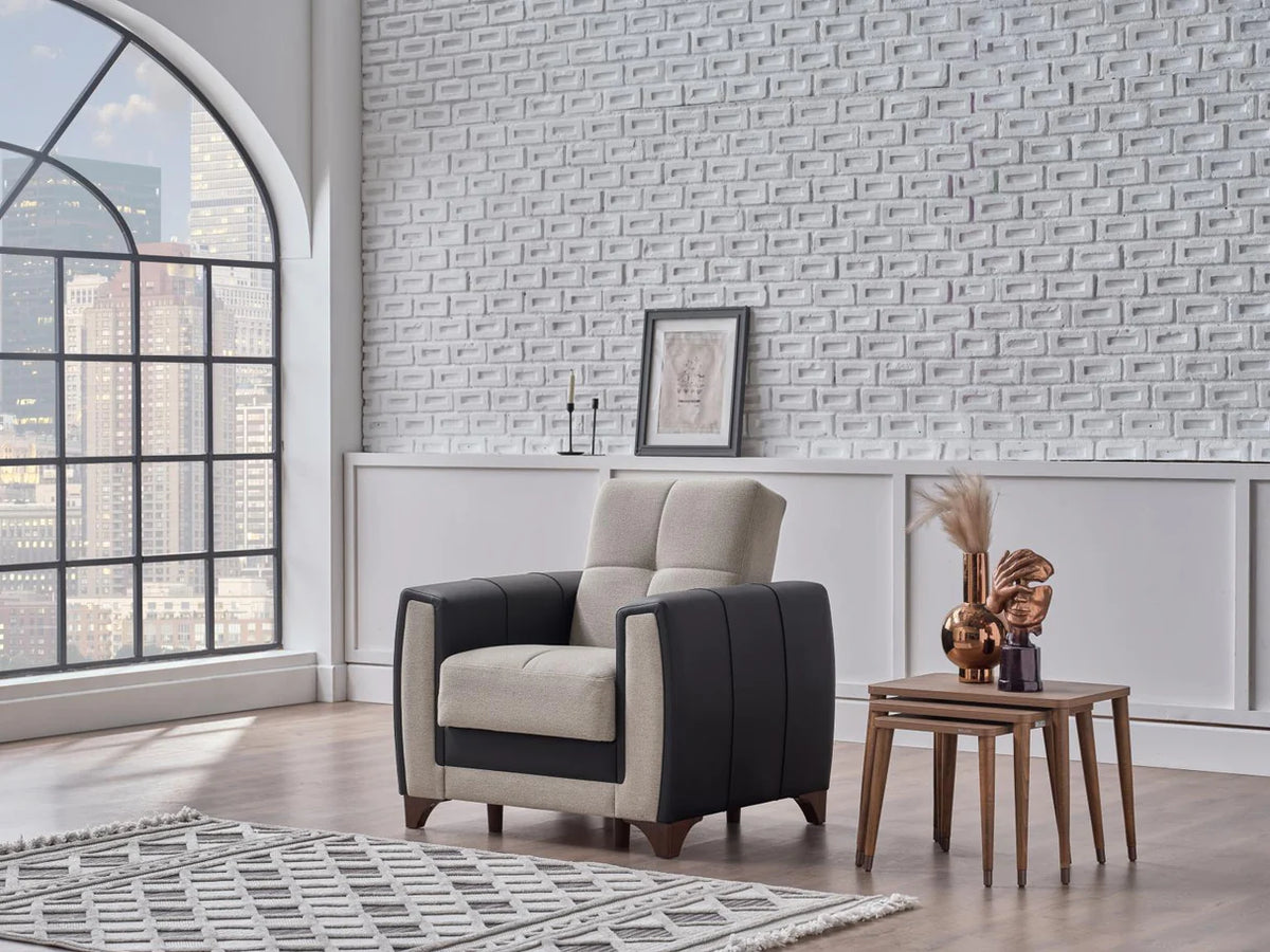 Dublin Boss Cream Living Room Set