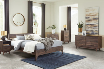Calverson Mocha Platform Bedroom Set