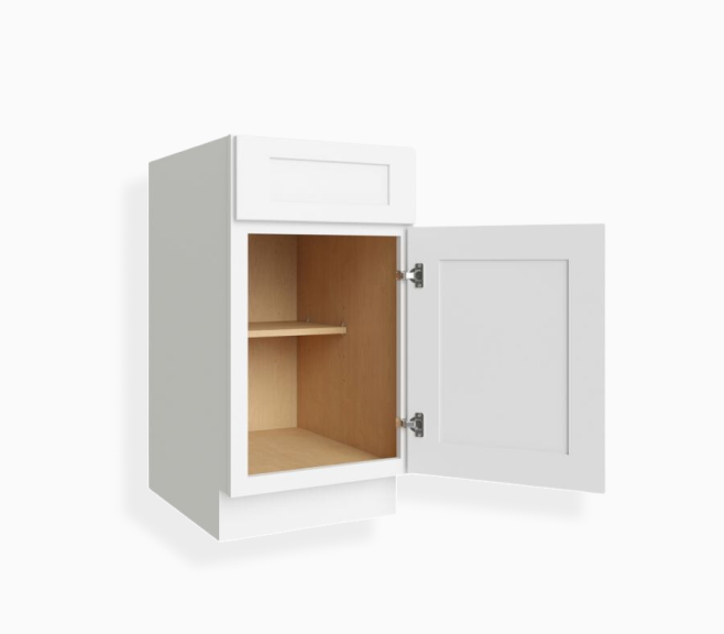 Gabinete base Shaker blanco con una puerta