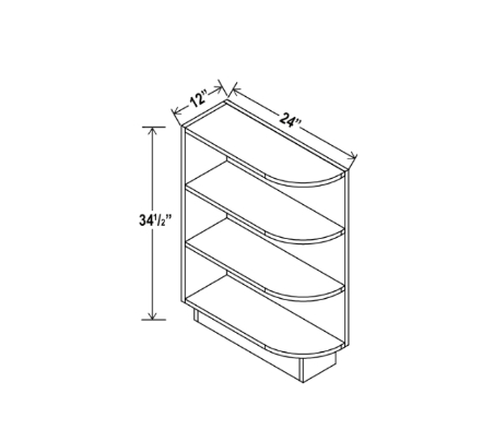 Gray Shaker Base End Shelf