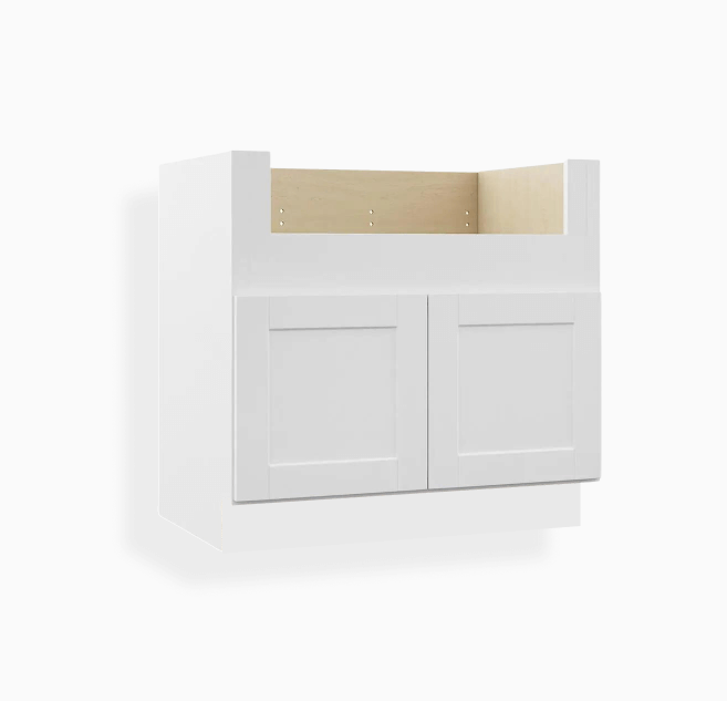 White Shaker Farmhouse Sink Base