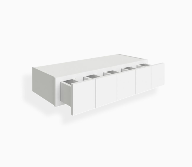 Cajón para especias de pared blanco Shaker