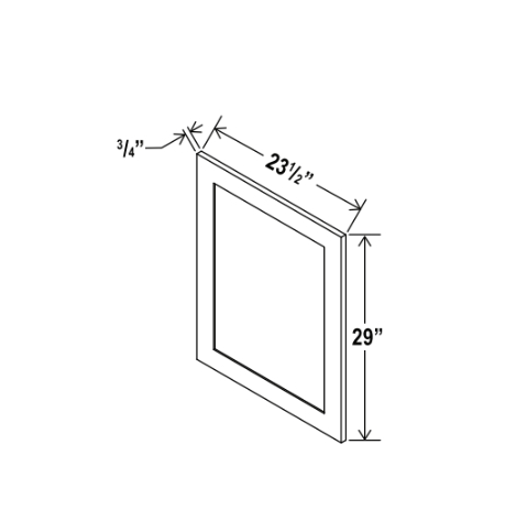 Panel decorativo para puerta estilo Shaker blanco