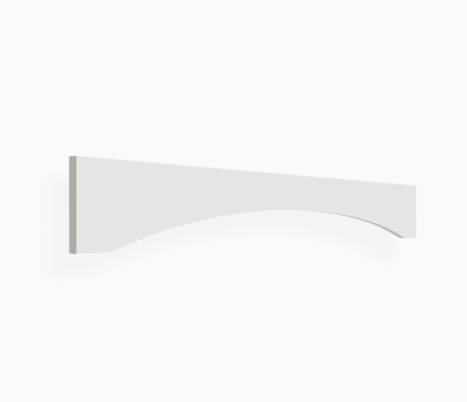White Shaker Arched Valance