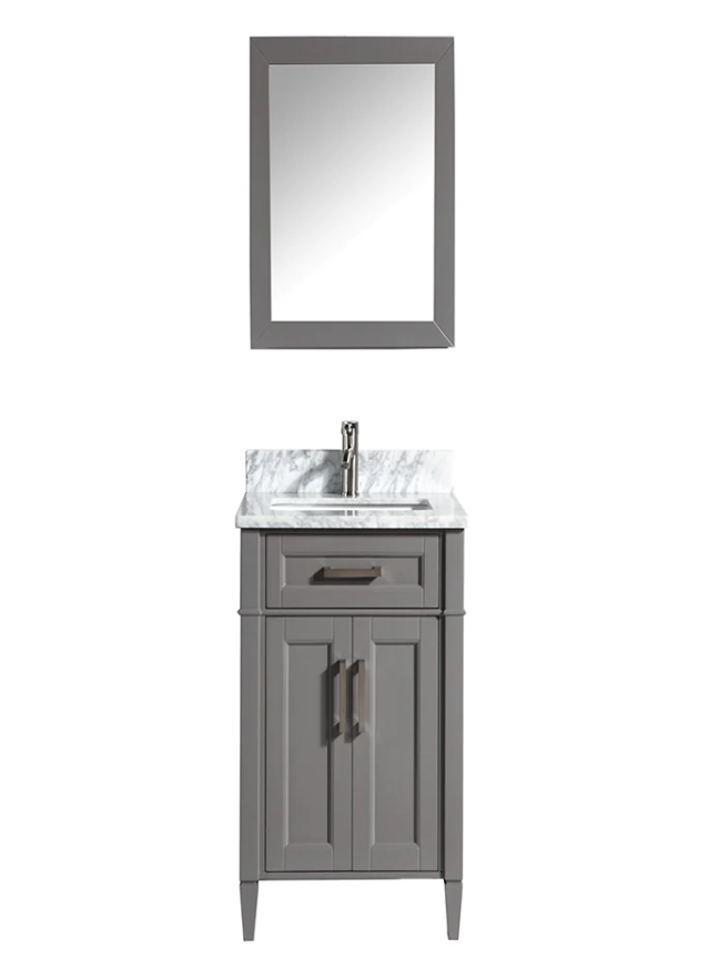 24 in. Single Sink Vanity Set with Carrara Marble Top
