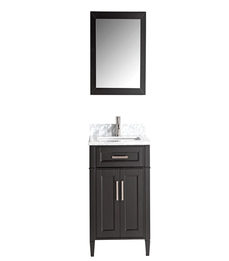 24 in. Single Sink Vanity Set with Carrara Marble Top