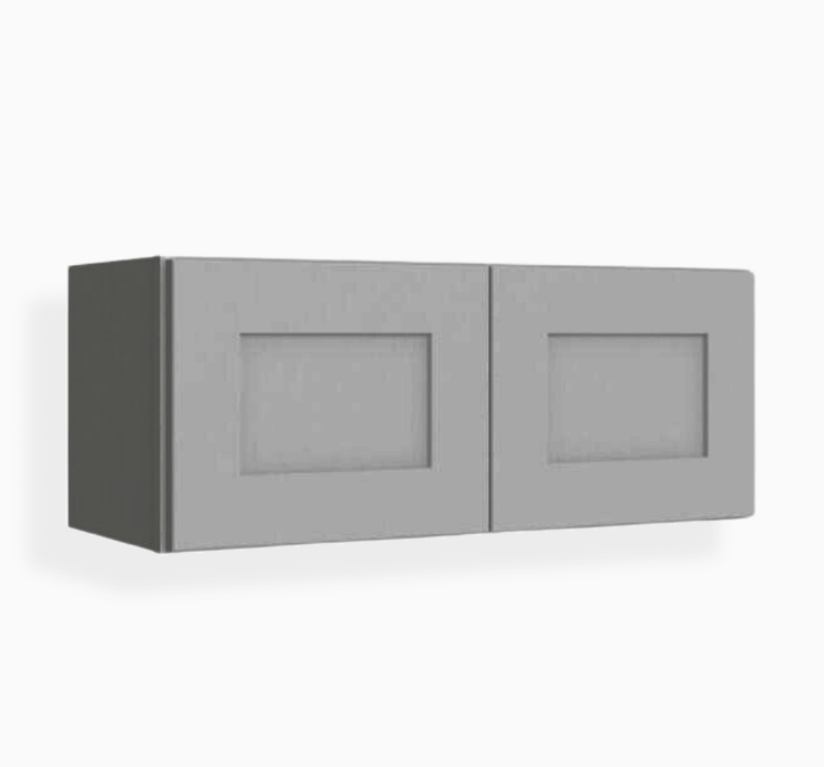 Gray Shaker 15″ H Double Door Wall Cabinet