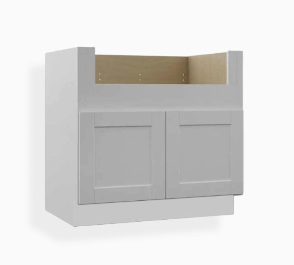 Base de fregadero estilo granja Shaker gris