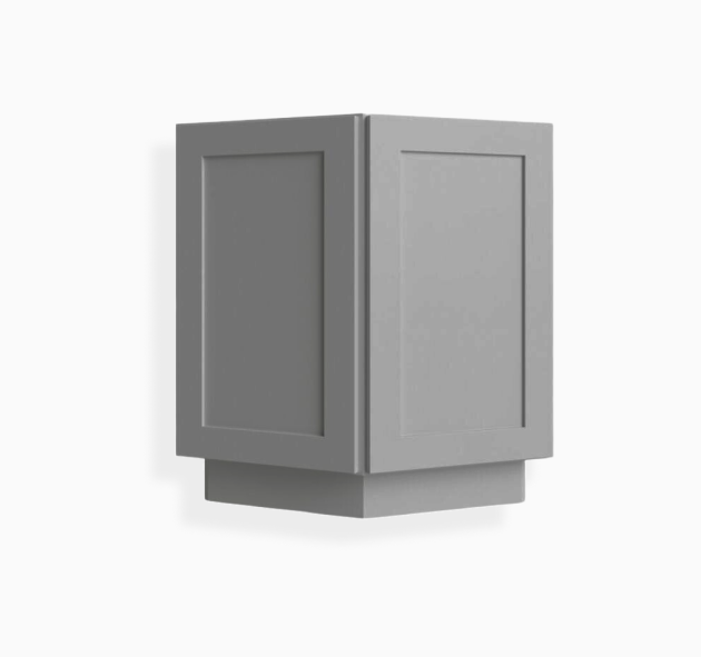 Gray Shaker Base End Cabinet