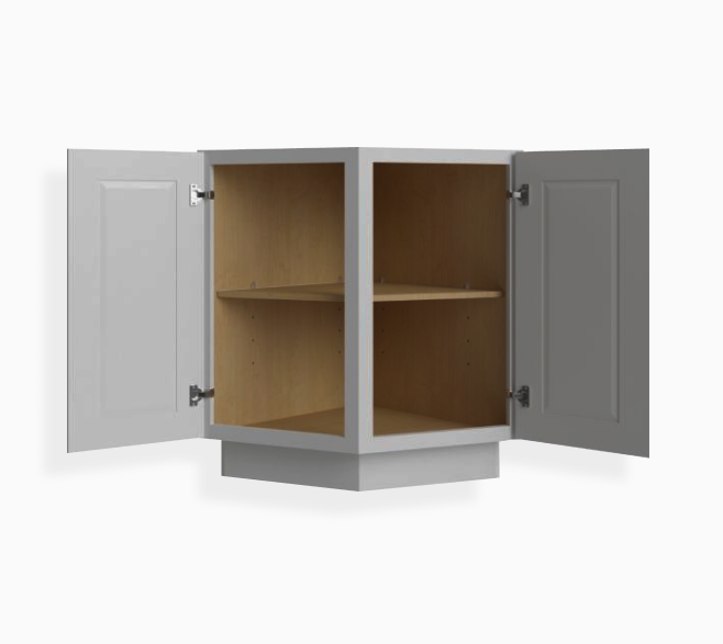 Gray Shaker Base End Cabinet