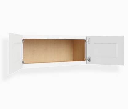 Armario de pared blanco Shaker de 12″ de alto con doble puerta