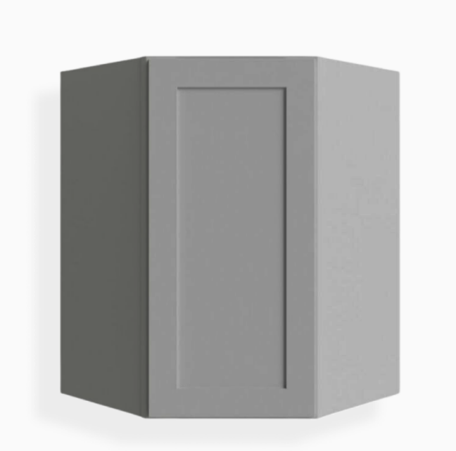 Gray Shaker 27″ W Diagonal Corner Wall Shelf