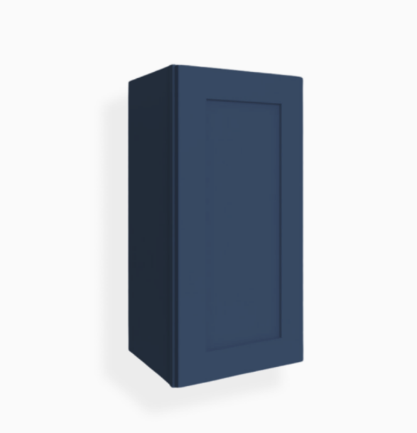 Armario de pared azul marino Shaker de una puerta de 30″ de alto