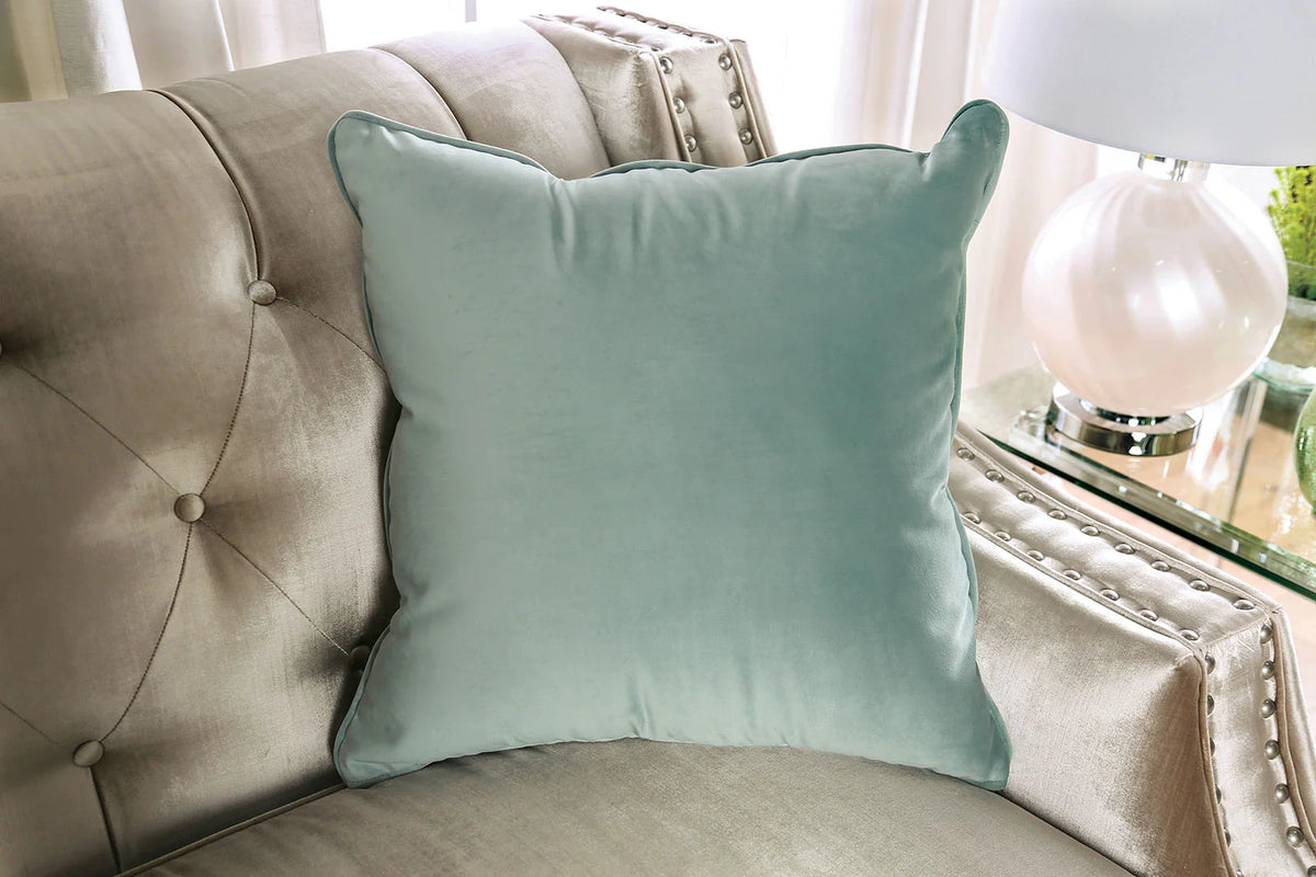 Elicia Silver or Champagne Sofa or Loveseat