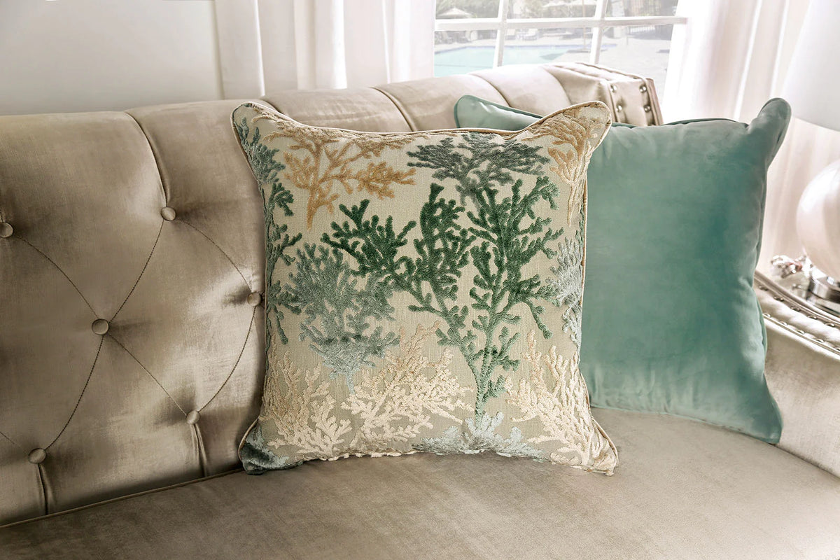 Elicia Silver or Champagne Sofa or Loveseat