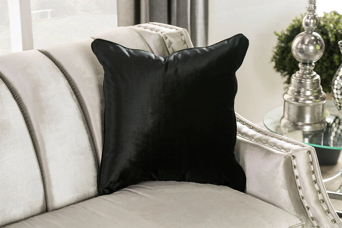 Elicia Silver or Champagne Sofa or Loveseat