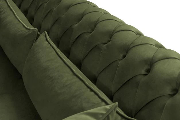 Eva Green Velvet Chesterfield Sofa, 81 in.